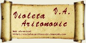 Violeta Aritonović vizit kartica